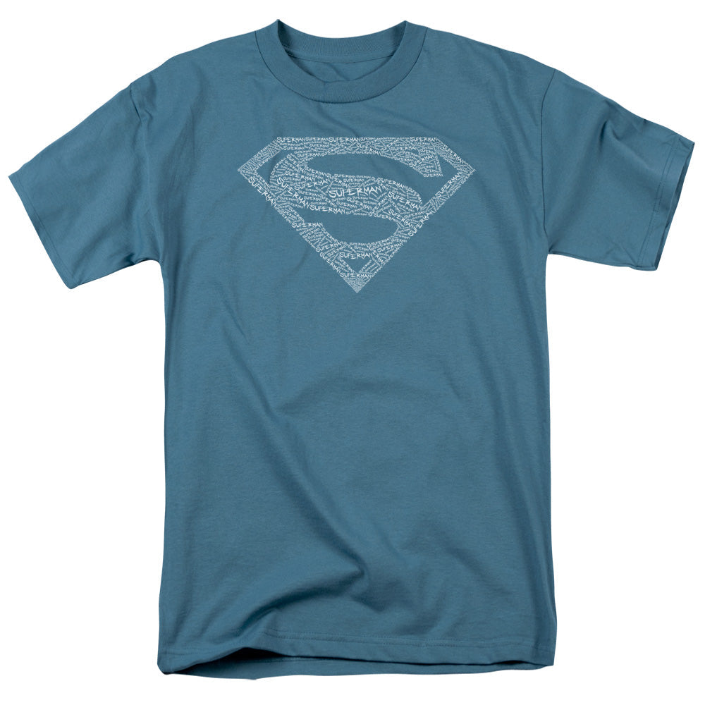Superman Type Shield Licensed Adult Unisex T-Shirt Regular Fit Tee SM-3X