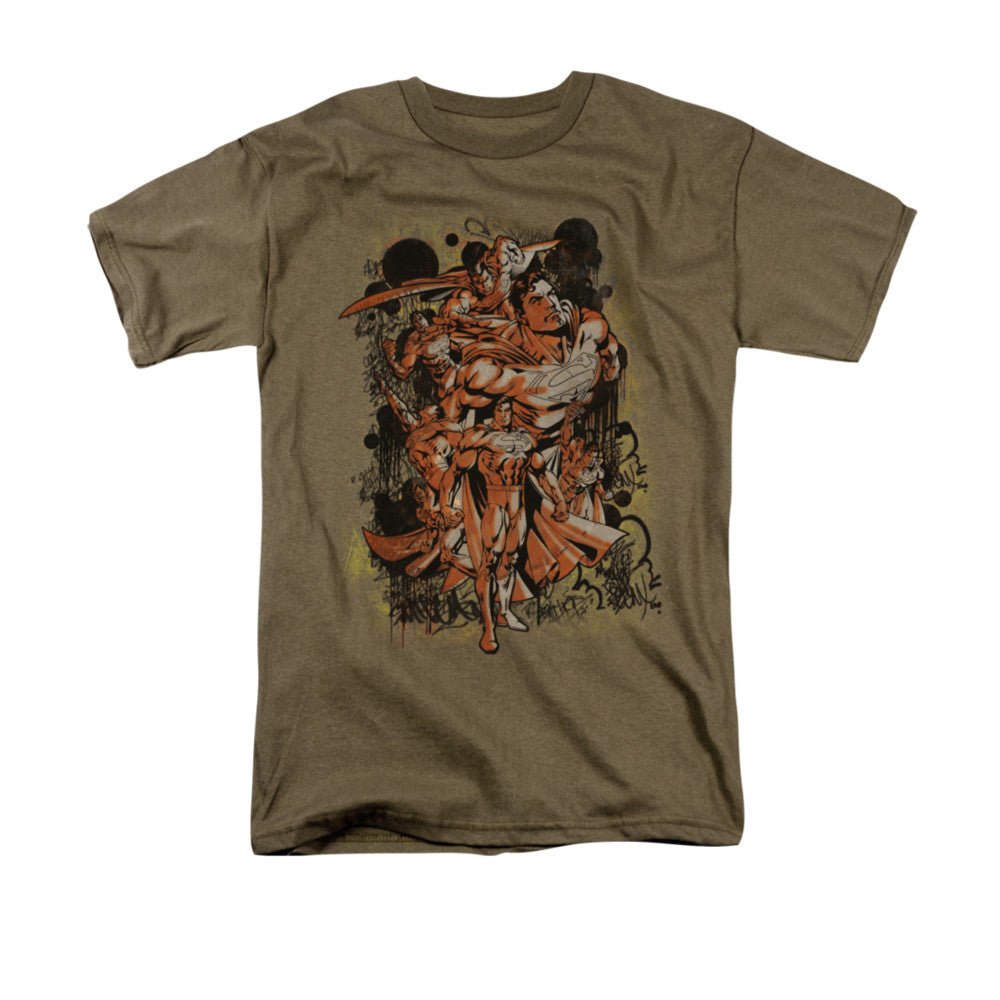 Superman //Urban Collage Licensed Adult Unisex T-Shirt Regular Fit Tee SM-3X