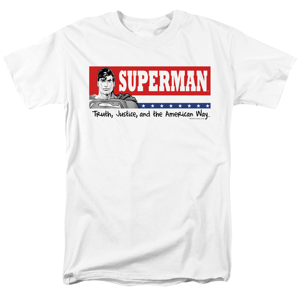 Superman Superman For President Licensed Adult Unisex T-Shirt Regular Fit Tee