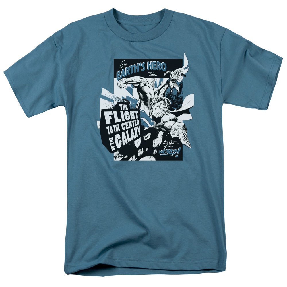 Superman Center Of The Galaxy Licensed Adult Unisex T-Shirt Regular Fit Tee