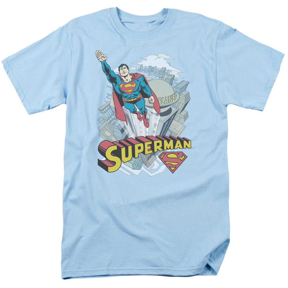 Superman Skyward Licensed Adult Unisex T-Shirt Regular Fit Tee SM-3X