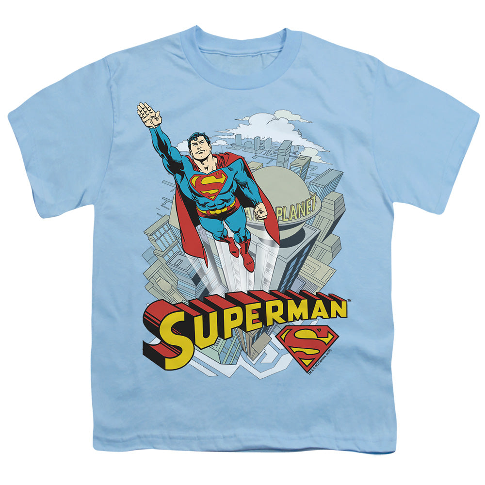 Superman Skyward Licensed Kid's T-Shirt (Ages 4-7) XS-XL