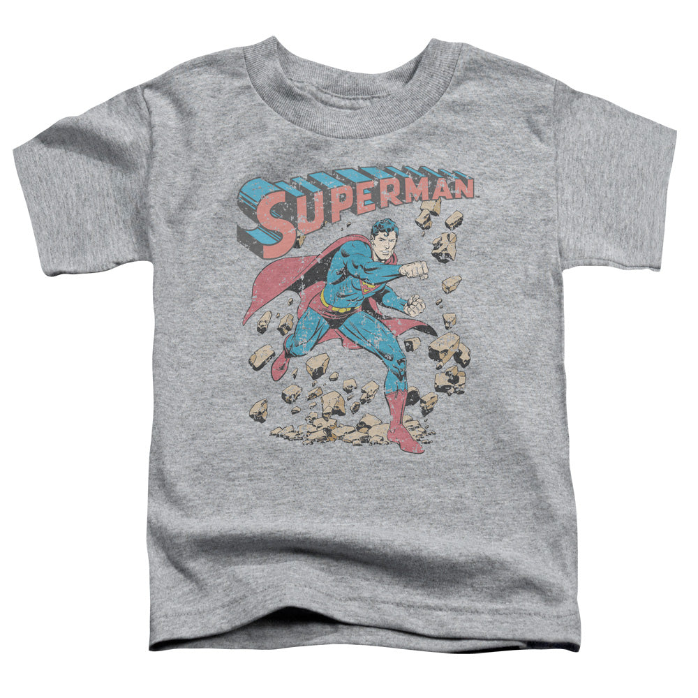 Superman Mad At Rocks Licensed Toddler T-Shirt LG
