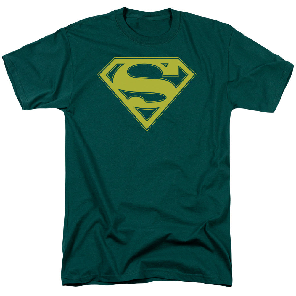 Superman Yellow & Green Shield Licensed Adult Unisex T-Shirt Regular Fit Tee