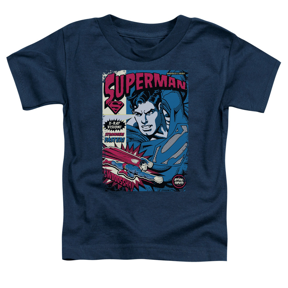 Superman Action Packed Licensed Toddler T-Shirt LG