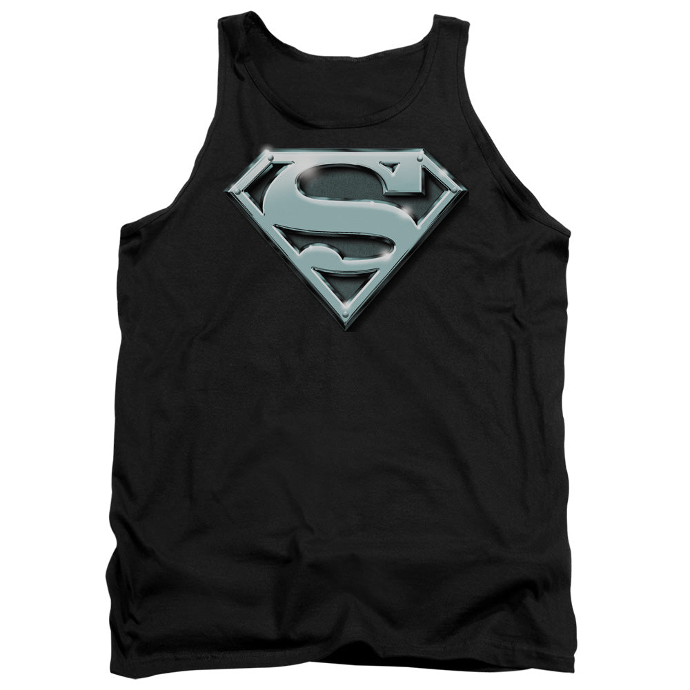 Superman Chrome Shield Licensed Adult Unisex Tank Top SM-2X