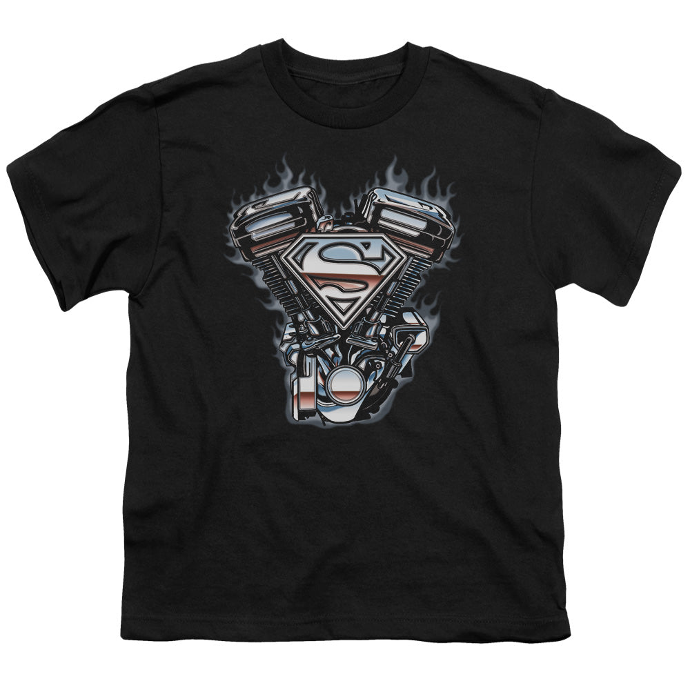 Superman V Twin Logo Licensed Kid's T-Shirt (Ages 4-7) XS-XL
