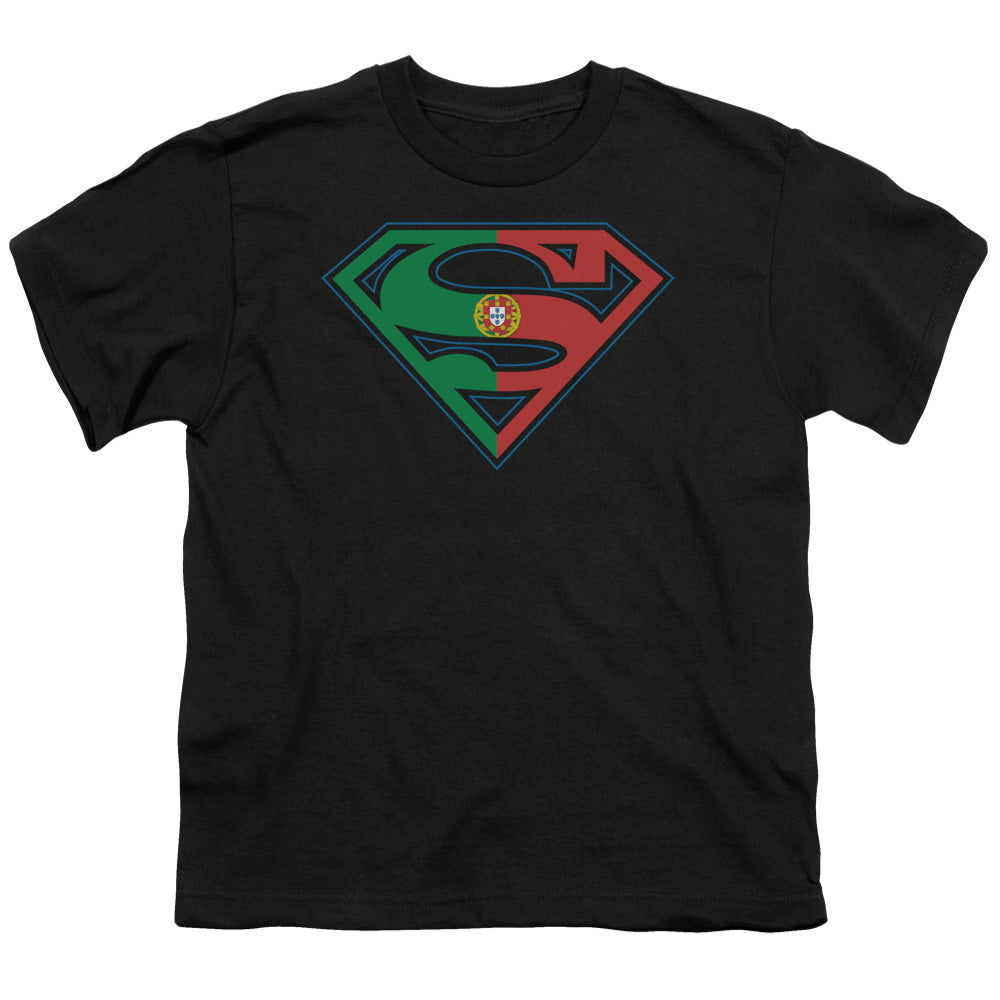 Superman Portugal Shield Licensed Kid's T-Shirt (Ages 4-7) XS-XL