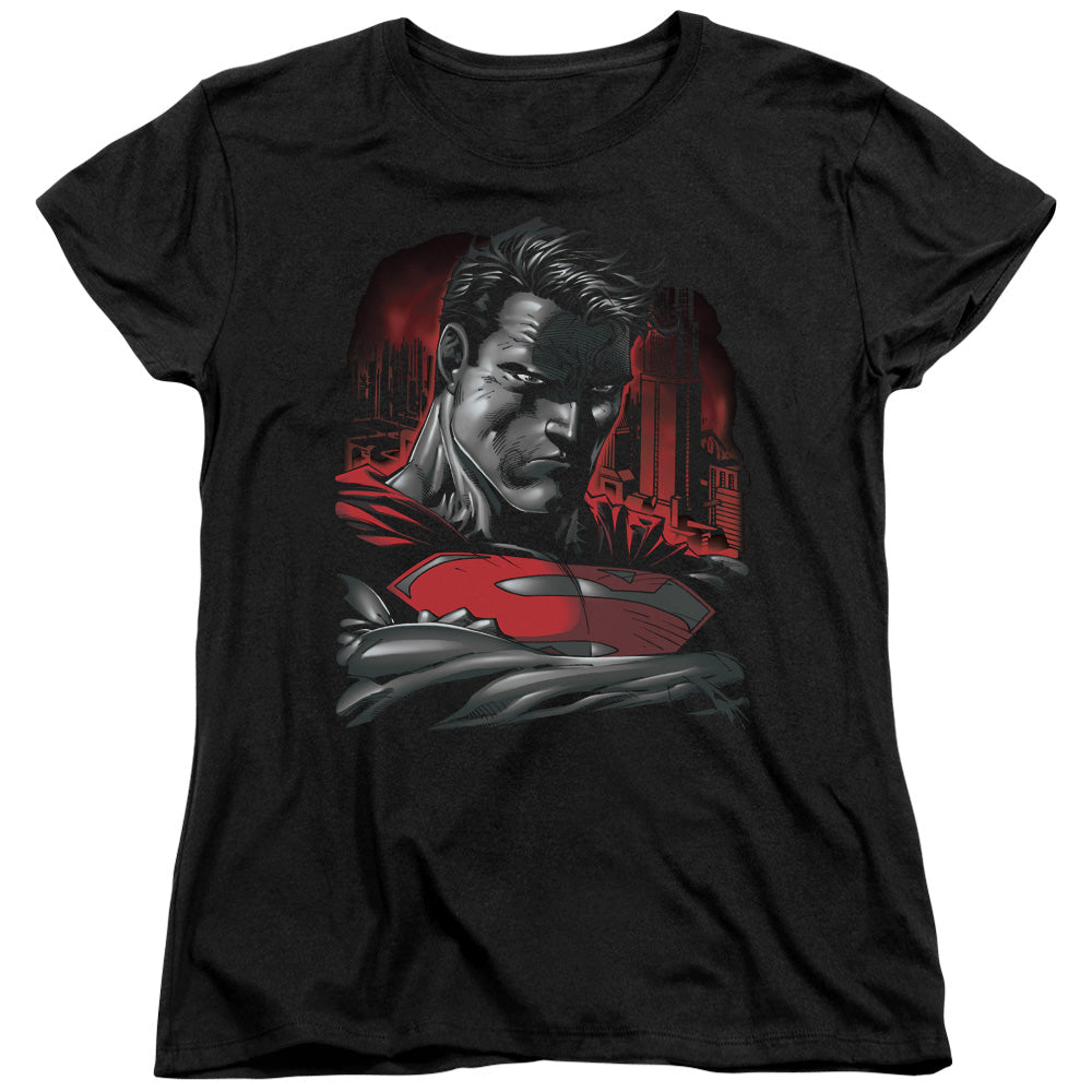 Superman Man Of Steel Licensed Women's T-Shirt Regular Fit SM