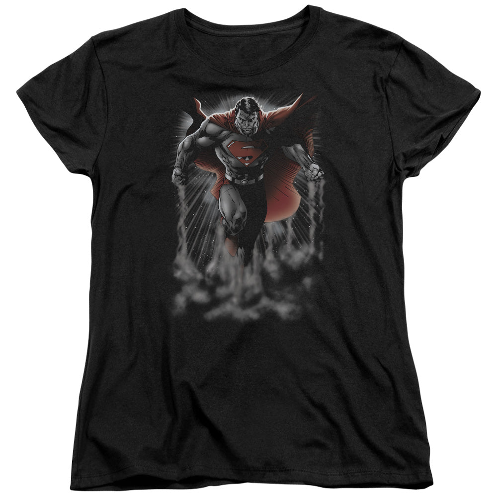 Superman Above The Clouds Licensed Women's T-Shirt Regular Fit SM