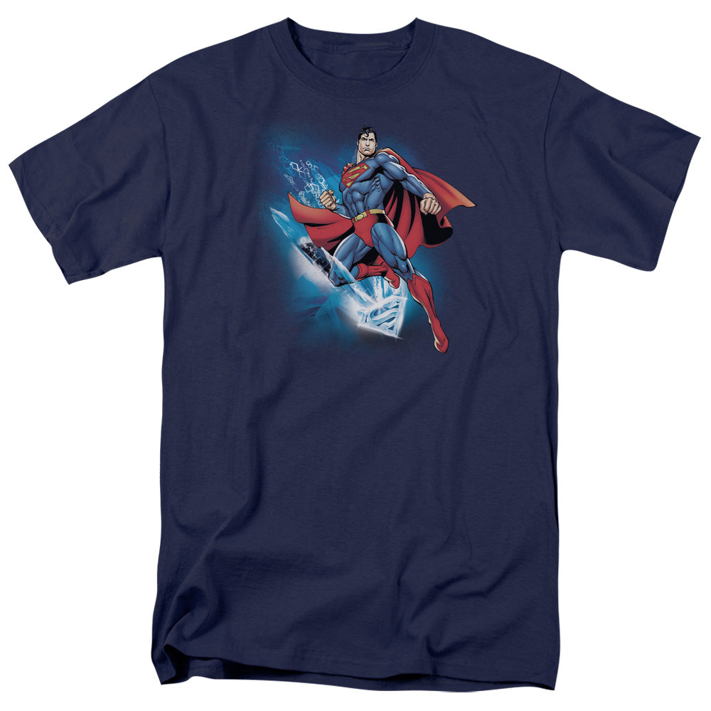 Superman Crystallize Licensed Adult Unisex T-Shirt Regular Fit Tee SM-3X