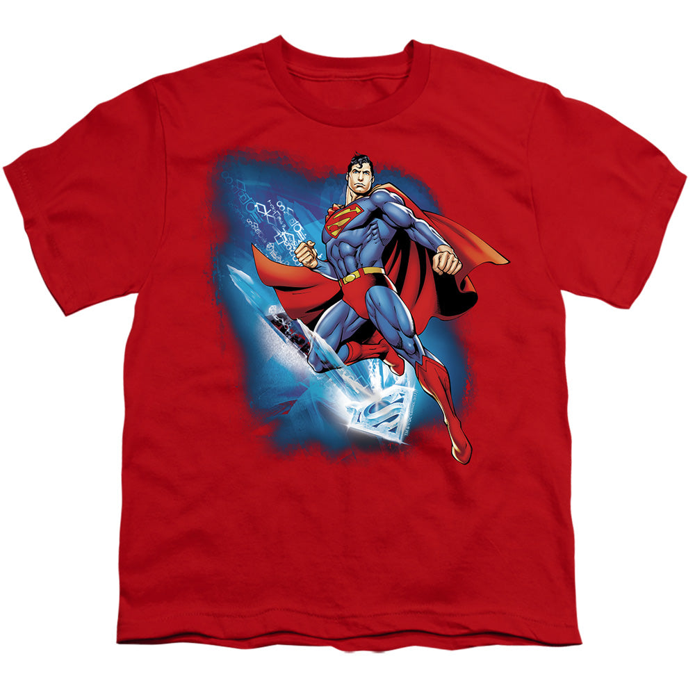 Superman Crystallize Licensed Kid's T-Shirt (Ages 4-7) XS-XL