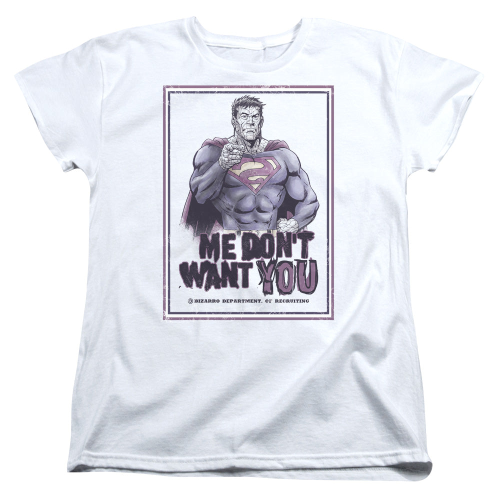 Superman Dont Want You Licensed Women's T-Shirt Regular Fit SM