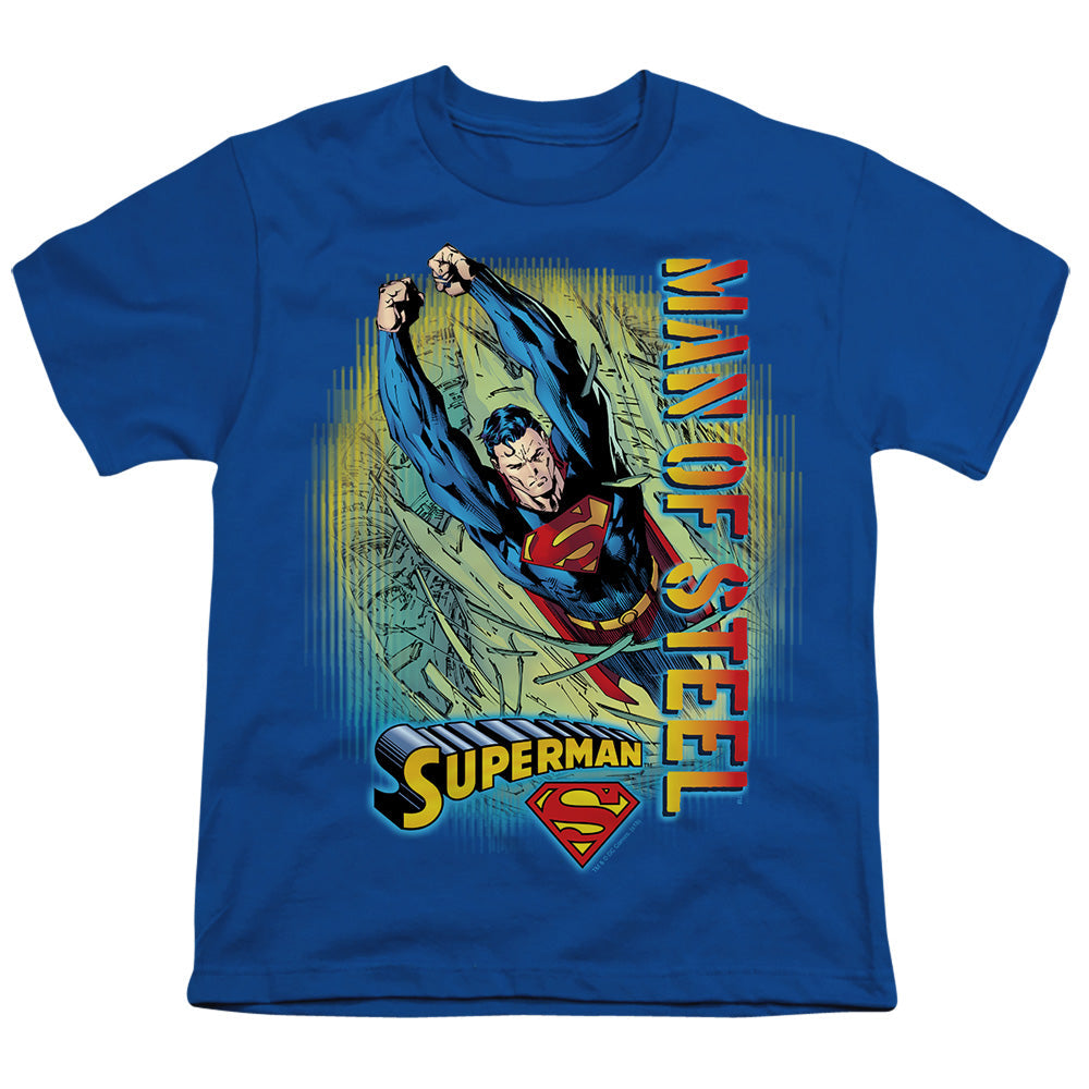 Superman Breakthrough Licensed Kid's T-Shirt (Ages 4-7) XS-XL