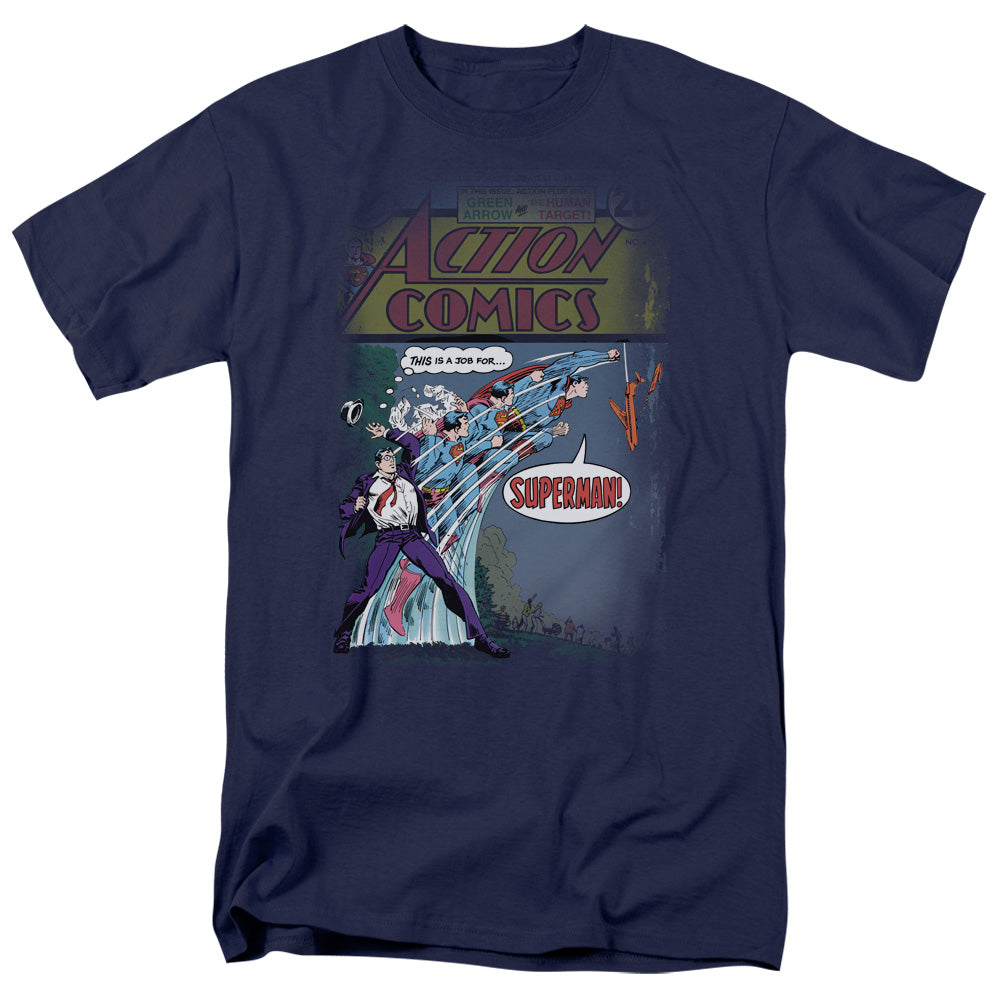 Superman Quick Change Licensed Adult Unisex T-Shirt Regular Fit Tee SM-3X