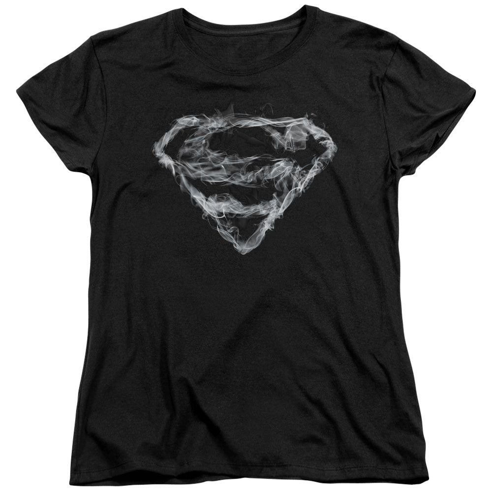 Superman Smoking Shield Licensed Women's T-Shirt Regular Fit SM