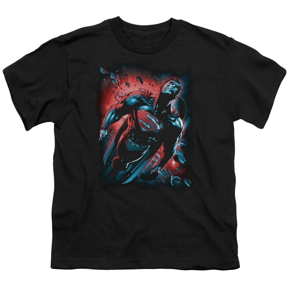 Superman Red Sun Licensed Kid's T-Shirt (Ages 4-7) XS-XL