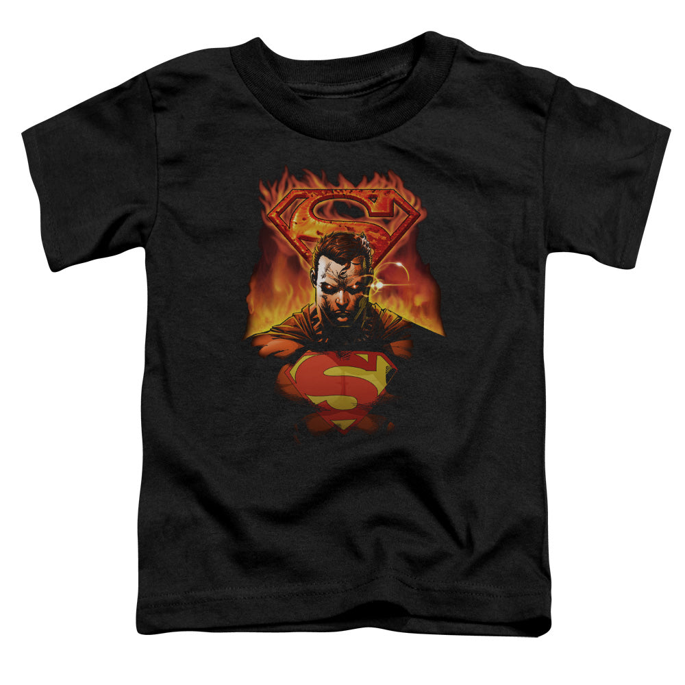 Superman Man On Fire Licensed Toddler T-Shirt SM