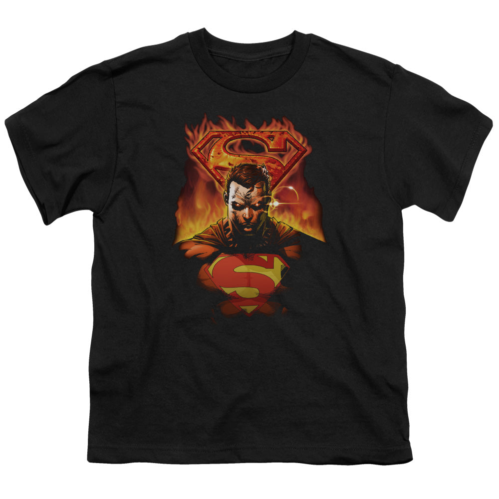 Superman Man On Fire Licensed Kid's T-Shirt (Ages 4-7) SM