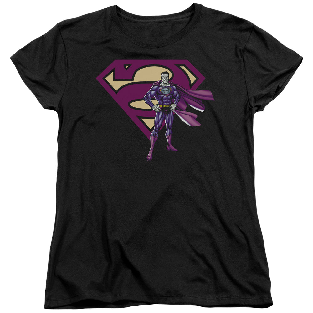 Superman Bizarro & Logo Licensed Women's T-Shirt Regular Fit SM