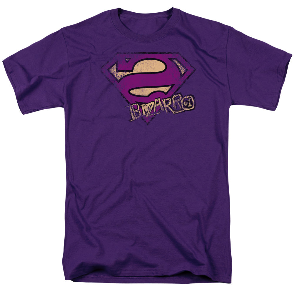 Superman Bizarro Logo Distressed Licensed Adult Unisex T-Shirt Regular Fit Tee