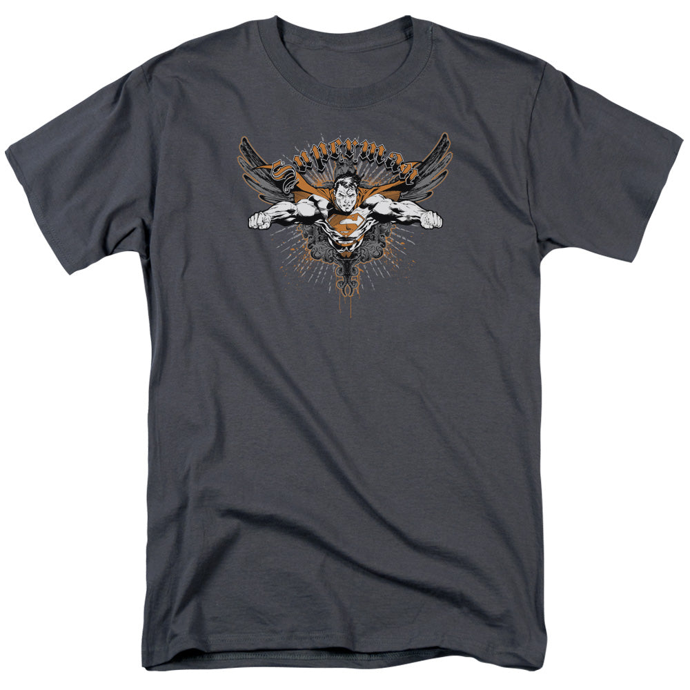Superman Take Wing Licensed Adult Unisex T-Shirt Regular Fit Tee SM-3X