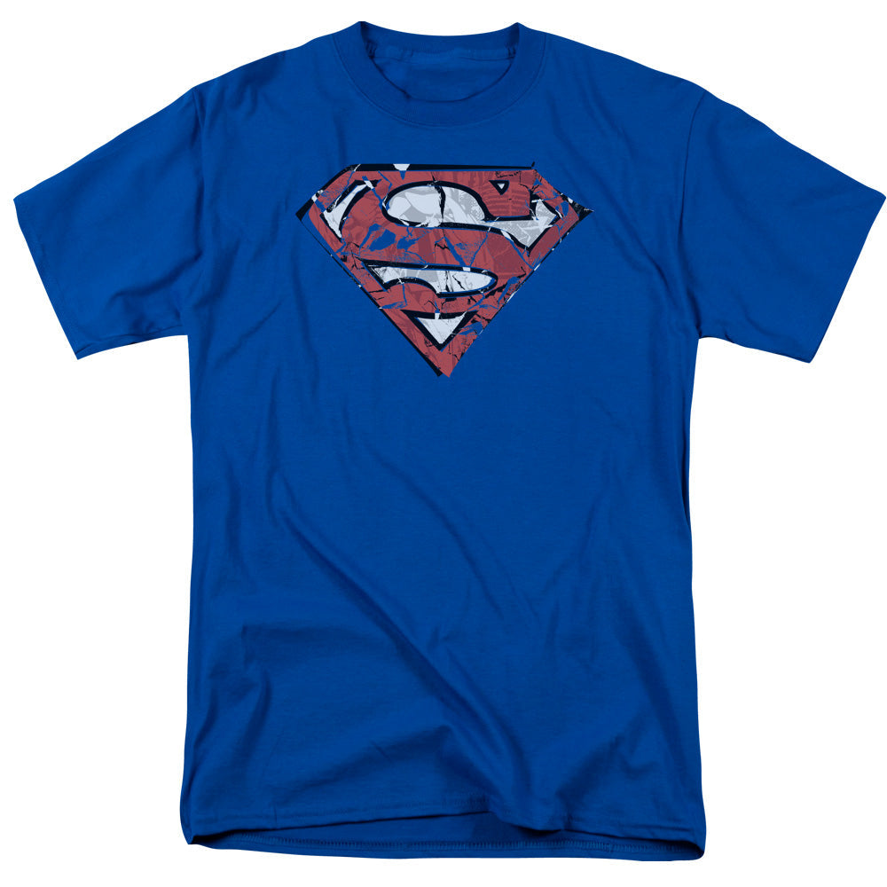 Superman Ripped And Shredded Licensed Adult Unisex T-Shirt Regular Fit Tee SM-3X