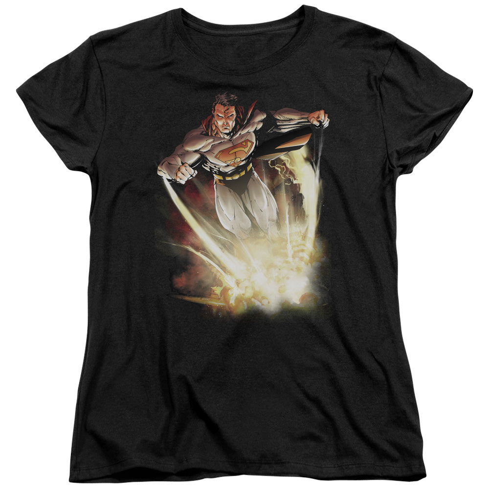 Superman Explosive Licensed Women's T-Shirt Regular Fit SM-MD