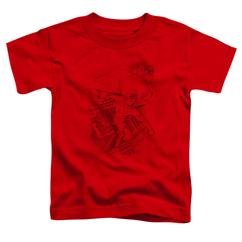 Superman In The City Licensed Toddler T-Shirt SM