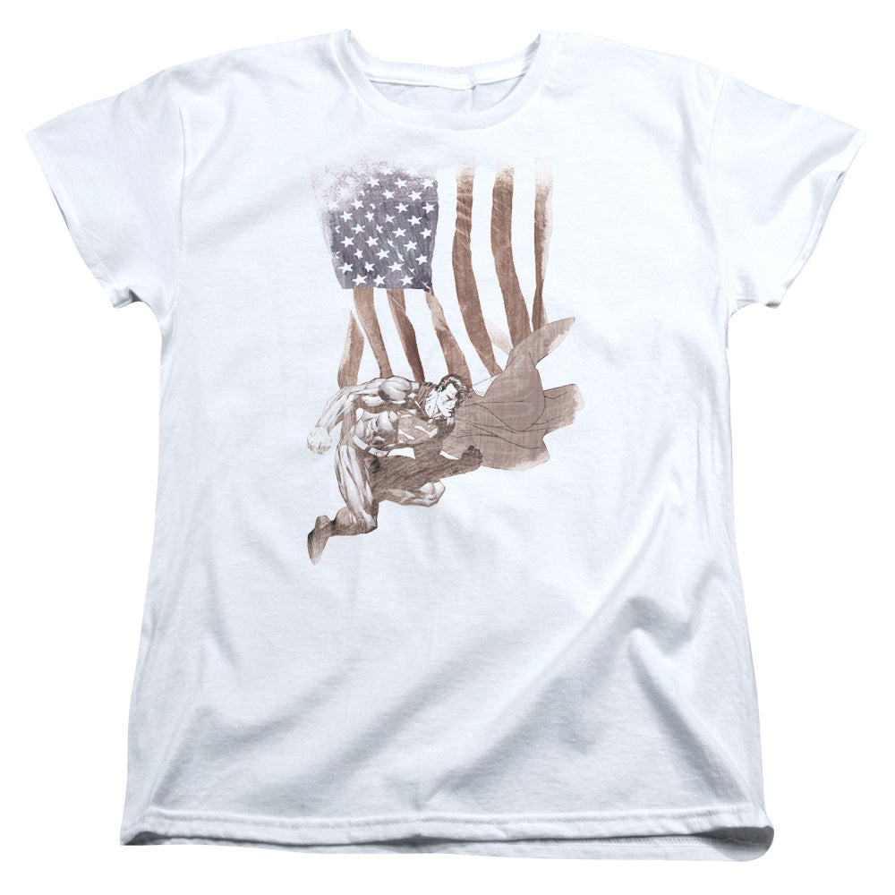Superman Super American Licensed Women's T-Shirt Regular Fit SM