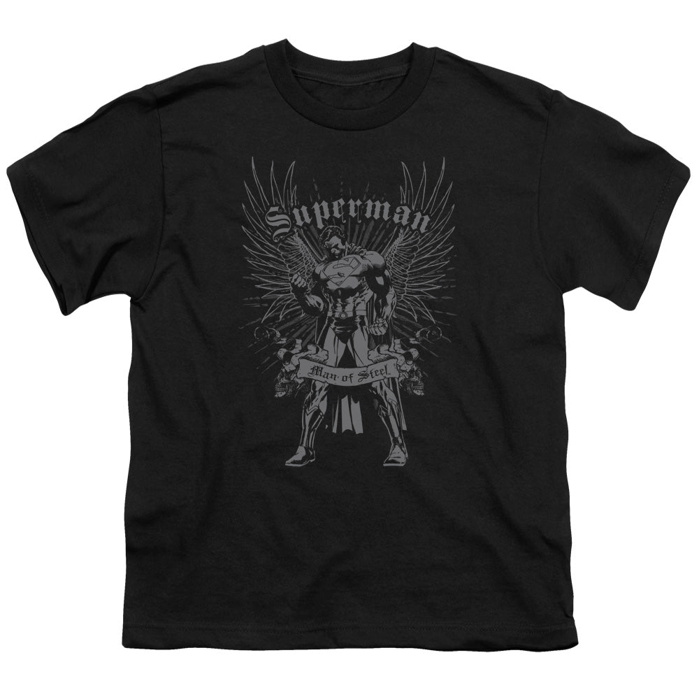 Superman Steel Licensed Kid's T-Shirt (Ages 4-7) SM-XL