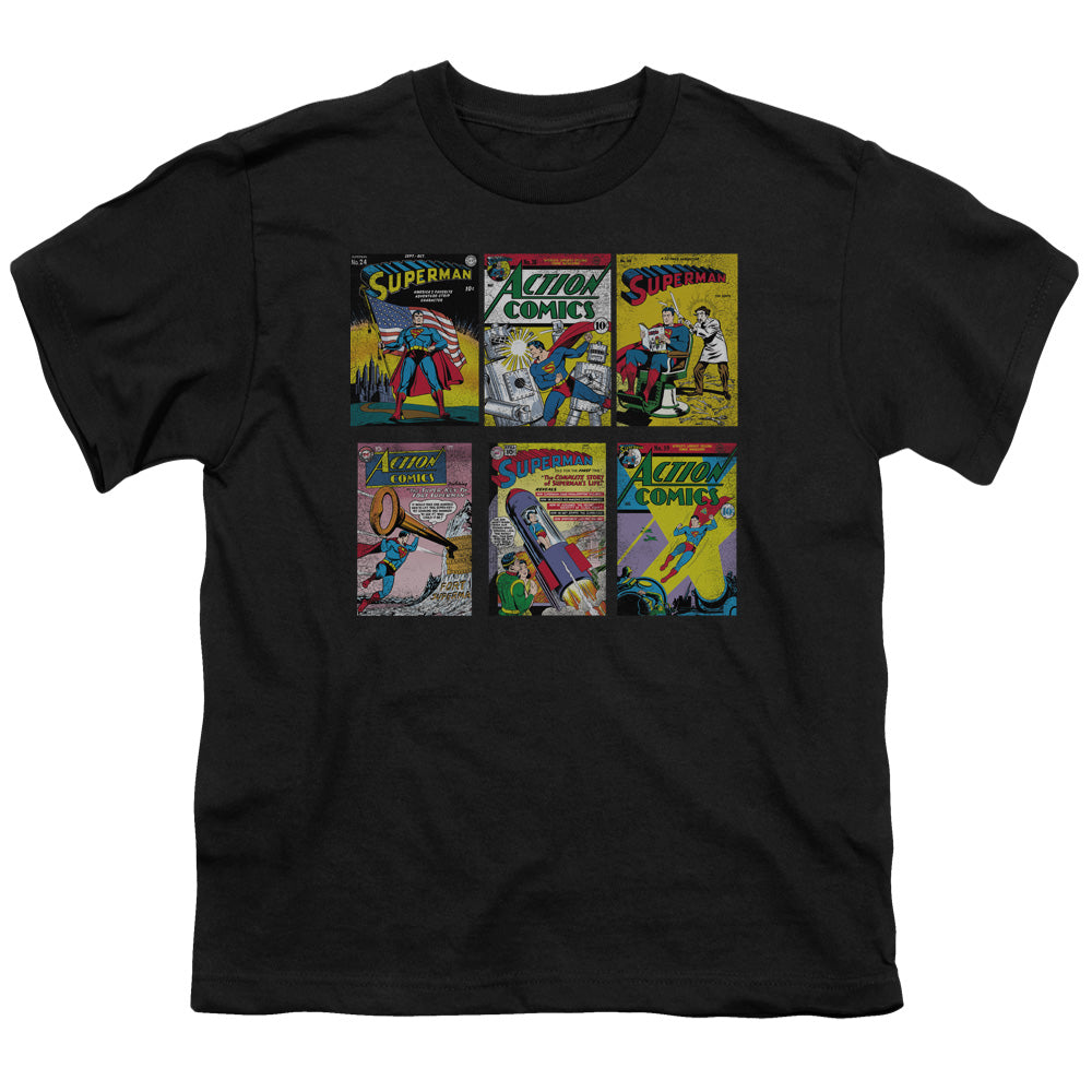 Superman Sm Covers Licensed Kid's T-Shirt (Ages 4-7) SM
