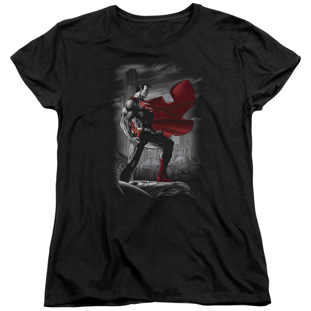 Superman Metropolis Guardian Licensed Women's T-Shirt Regular Fit SM