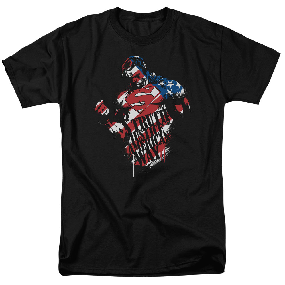 Superman The American Way Licensed Adult Unisex T-Shirt Regular Fit Tee SM-3X