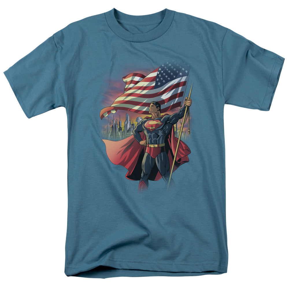 Superman American Hero Licensed Adult Unisex T-Shirt Regular Fit Tee SM-3X