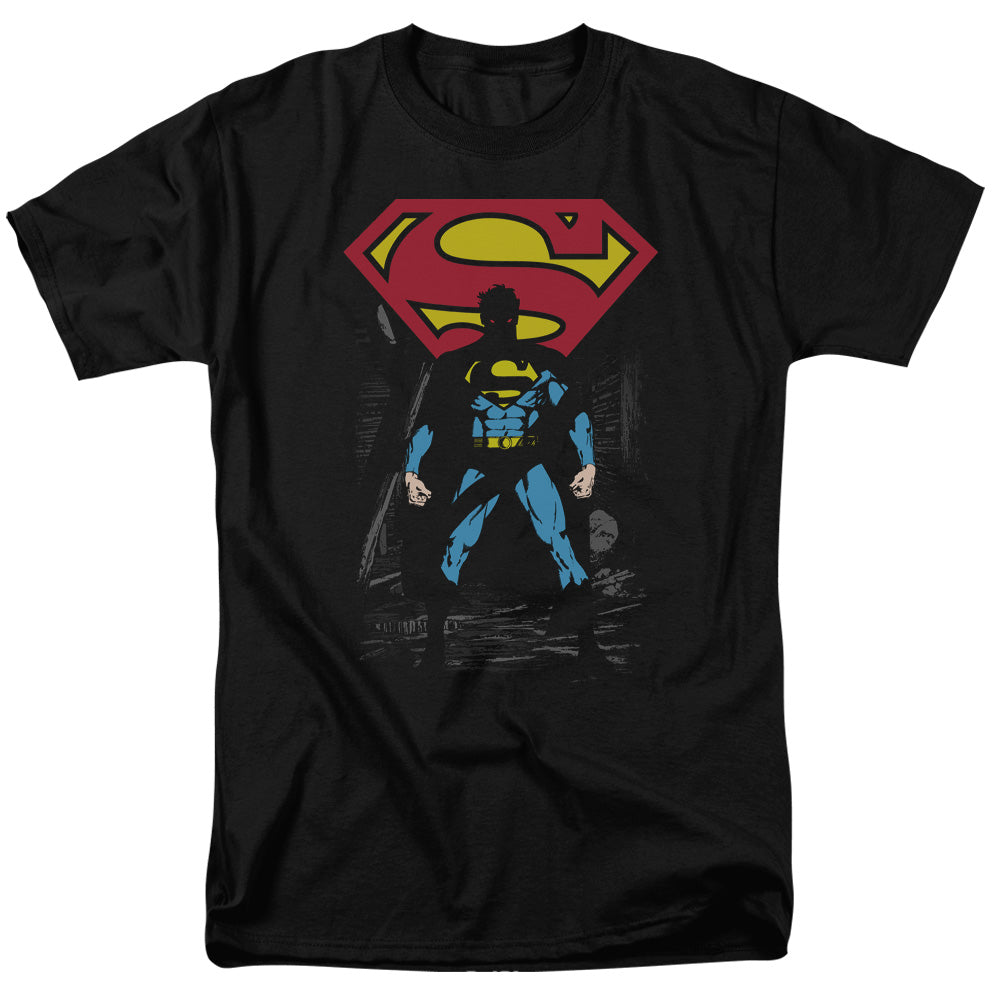 Superman Dark Alley Licensed Adult Unisex T-Shirt Regular Fit Tee SM-3X