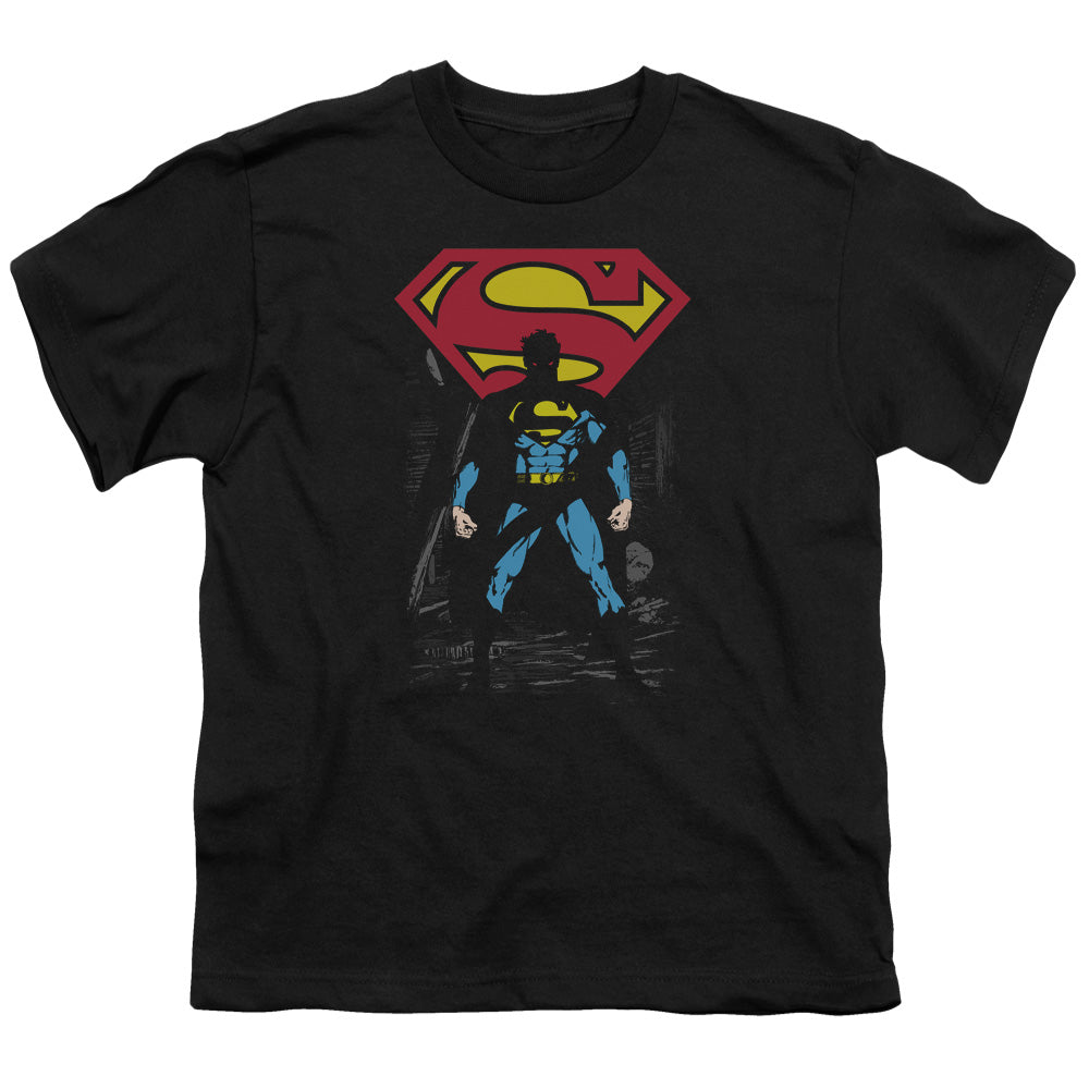Superman Dark Alley Licensed Kid's T-Shirt (Ages 4-7) SM-MD