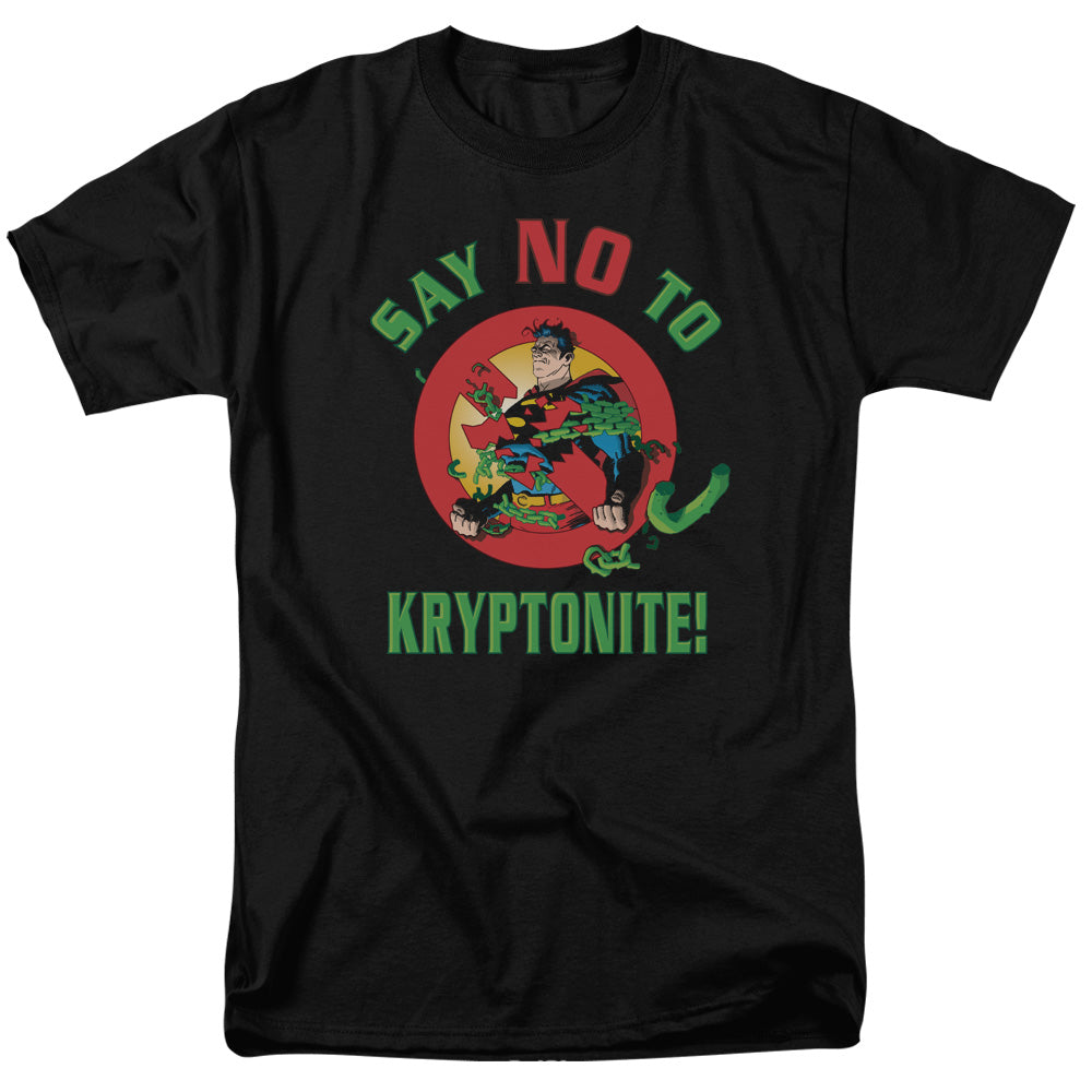 Superman Say No To Kryptonite Licensed Adult Unisex T-Shirt Regular Fit Tee