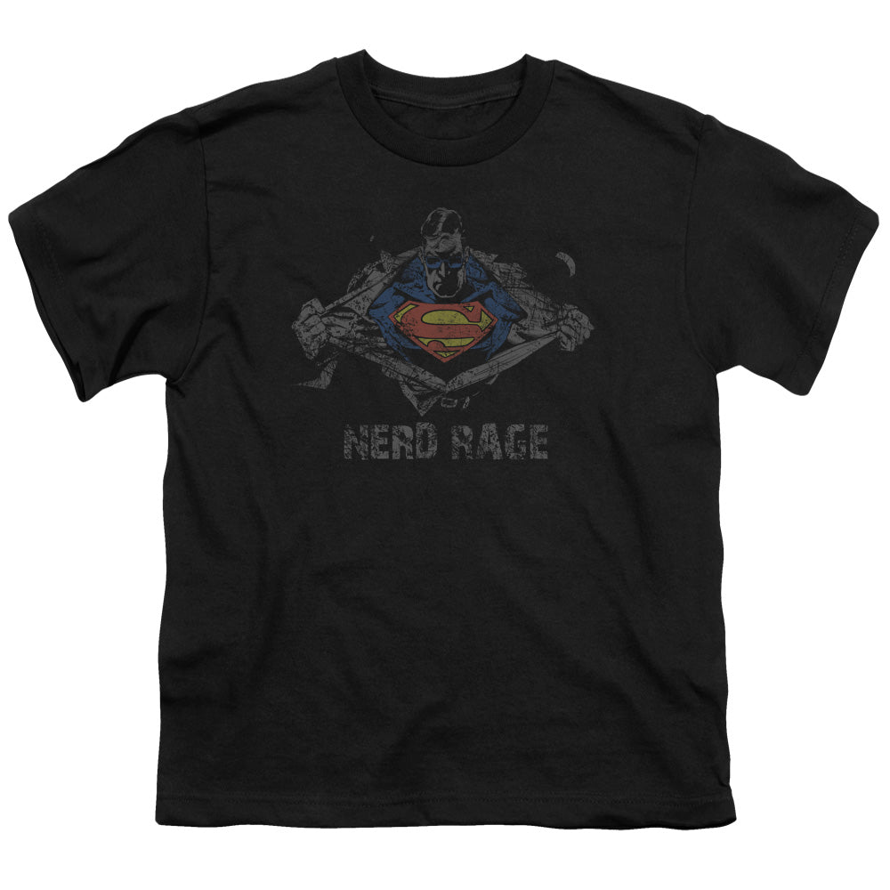 Superman Nerd Rage Licensed Kid's T-Shirt (Ages 4-7) SM-MD