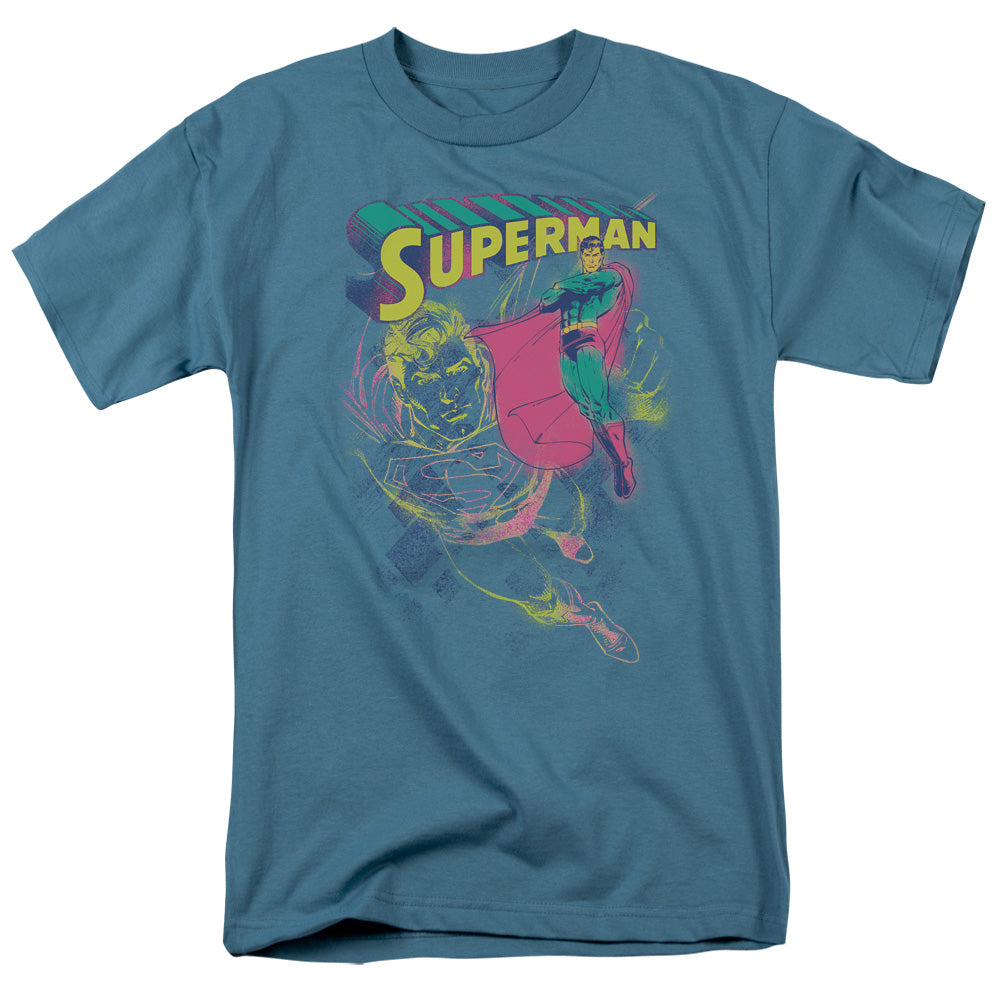 Superman Super Spray Licensed Adult Unisex T-Shirt Regular Fit Tee LG