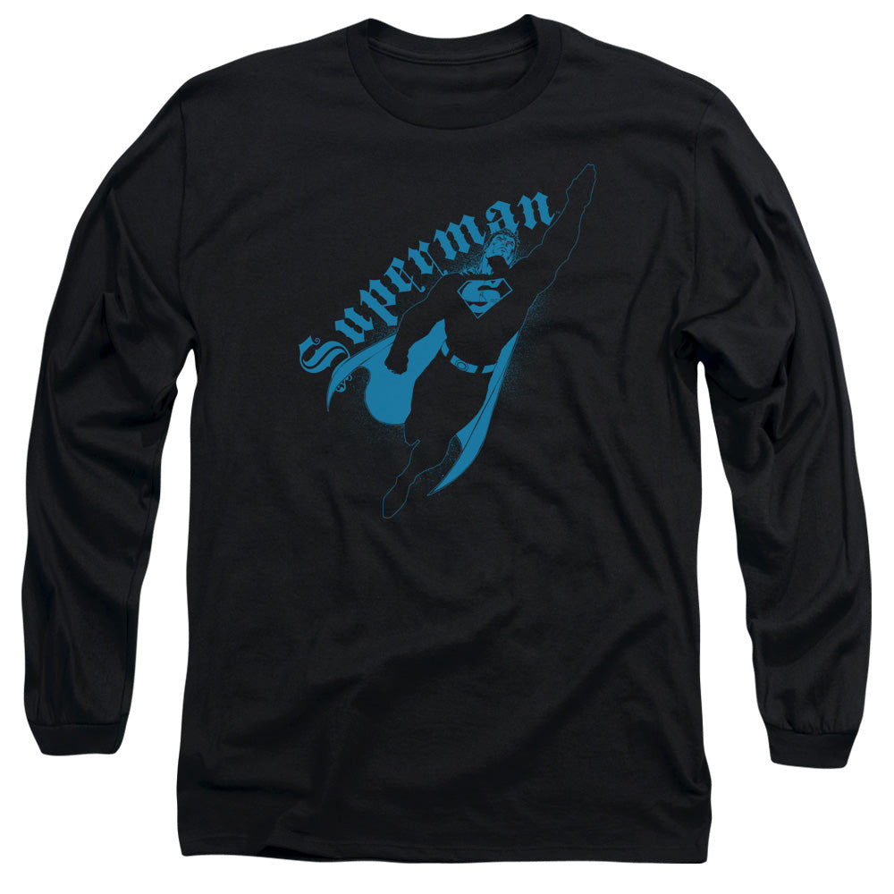 Superman Darkness Licensed Adult Unisex Long Sleeve T-Shirt LG