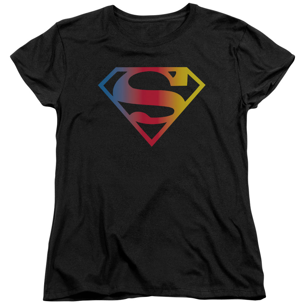 Superman Gradient Superman Logo Licensed Women's T-Shirt Regular Fit SM-LG