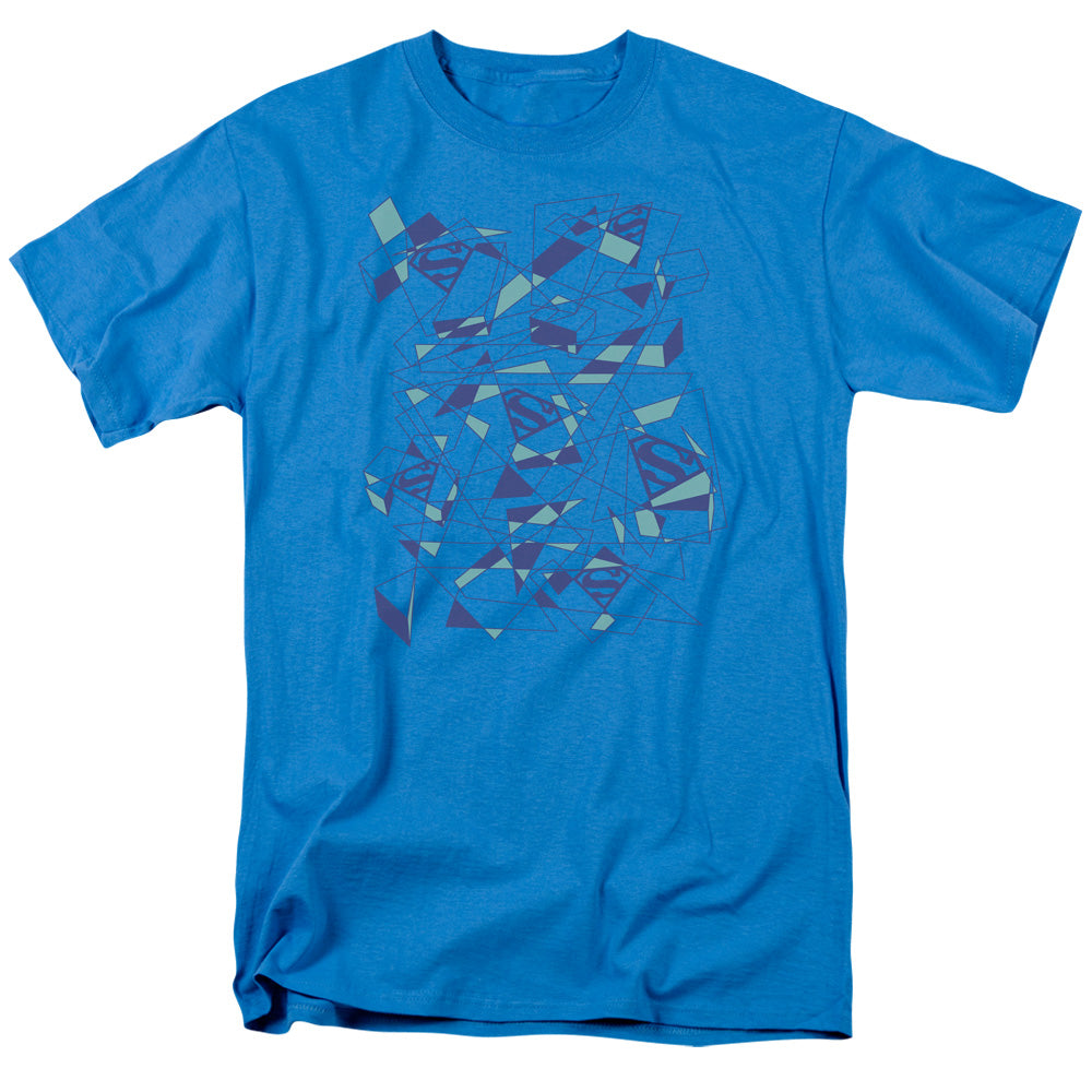 Superman Geo Scribbles Licensed Adult Unisex T-Shirt Regular Fit Tee MD-LG