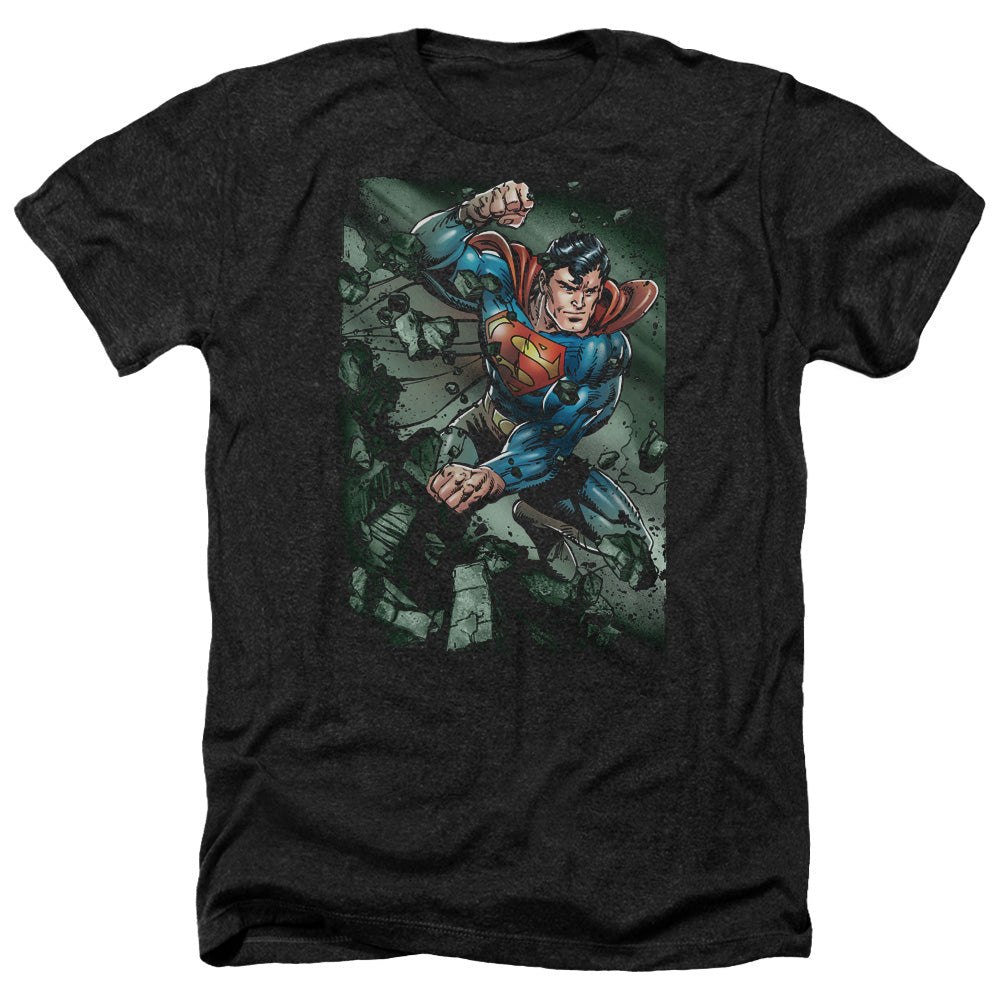 Superman Indestructible Licensed Adult Unisex T-Shirt Heather Tee LG