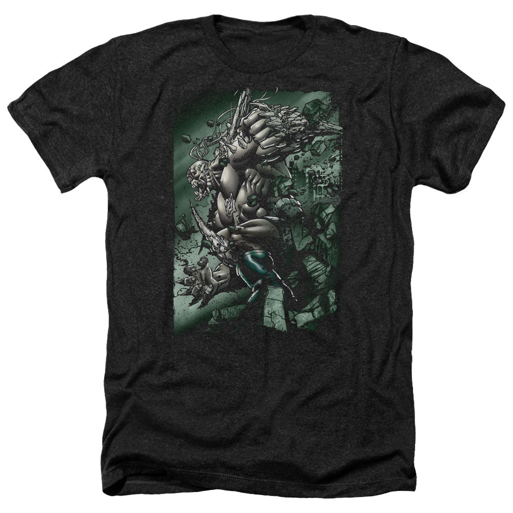 Superman Doomsday Destruction Licensed Adult Unisex T-Shirt Heather Tee LG