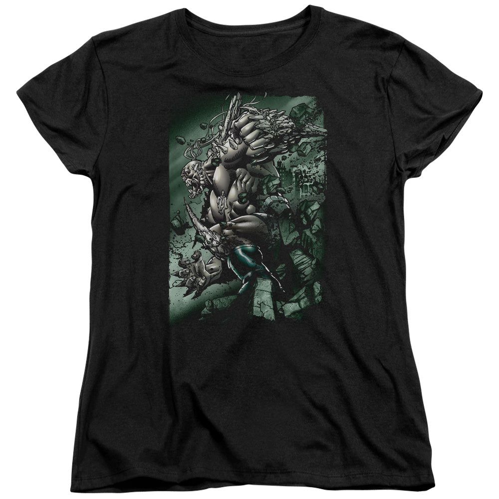 Superman Doomsday Destruction Licensed Women's T-Shirt Regular Fit SM
