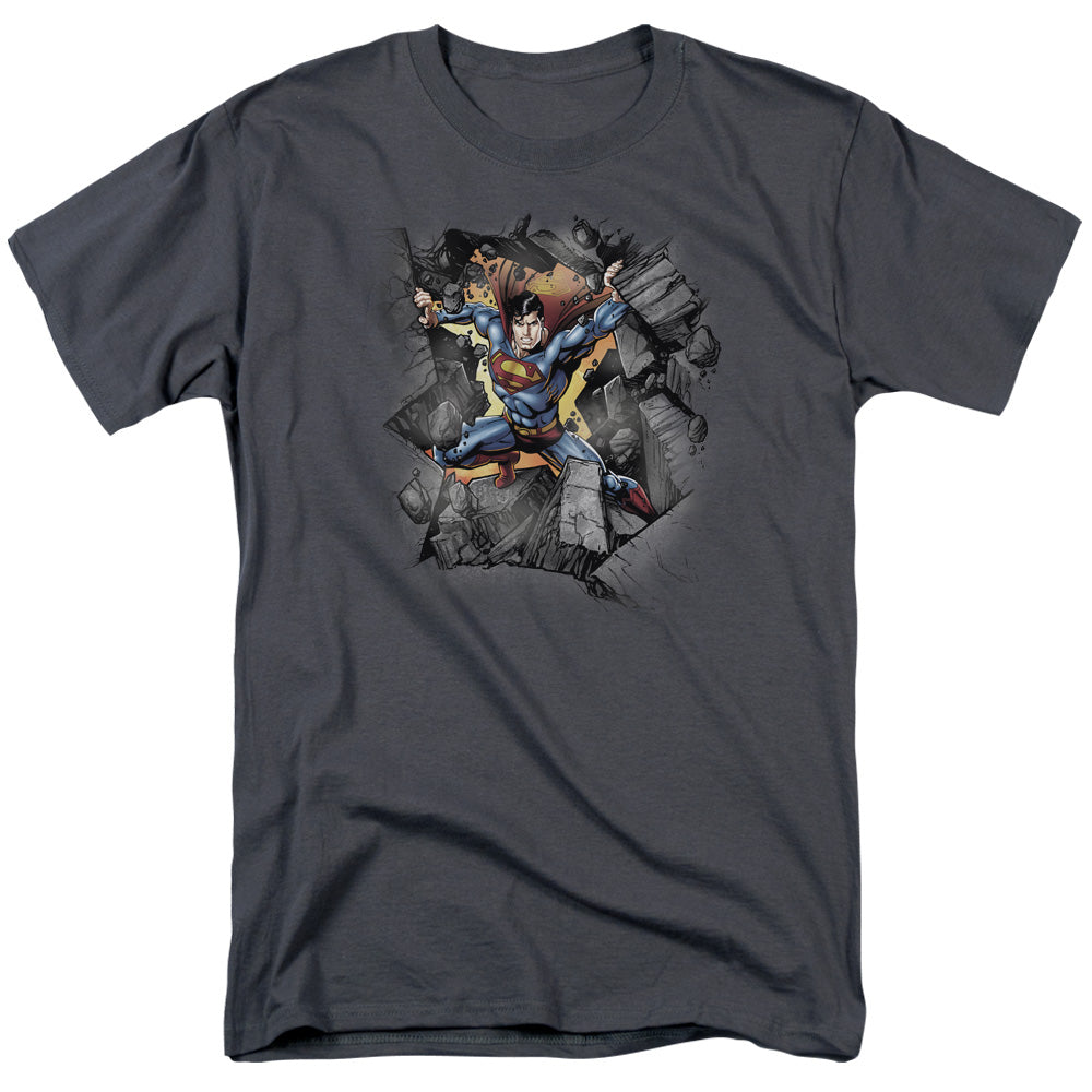 Superman Break On Through Licensed Adult Unisex T-Shirt Regular Fit Tee SM-3X