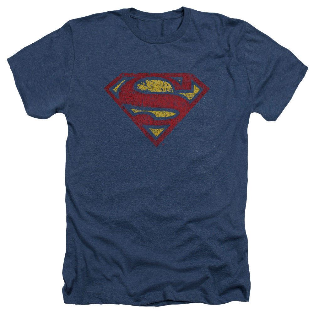 Superman Crackle S Licensed Adult Unisex T-Shirt Heather Tee LG
