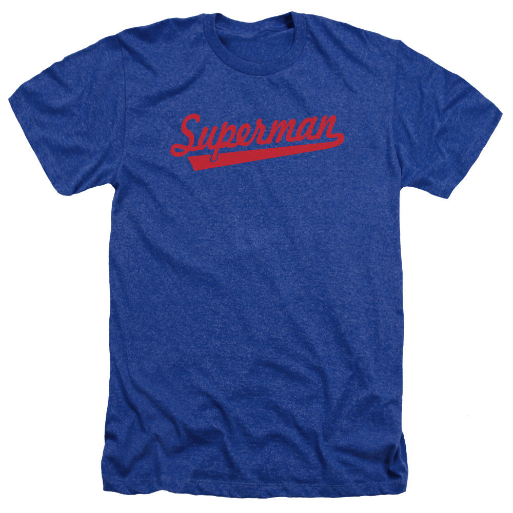 Superman S Tail Licensed Adult Unisex T-Shirt Heather Tee LG