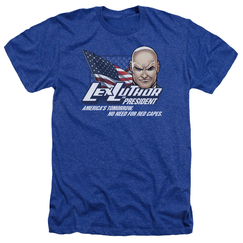 Superman Lex For President Licensed Adult Unisex T-Shirt Heather Tee LG